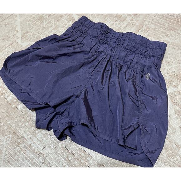 Free People Movement Shorts Womens Large Purple The Way Home High Rise Lined FP - Picture 2 of 6